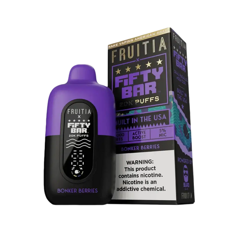 Fifty Bar x Fruitia 20k Puffs - Bonker Berries