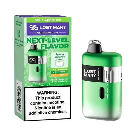 Lost Mary Ultrasonic 35k Puffs - Sour Apple Ice