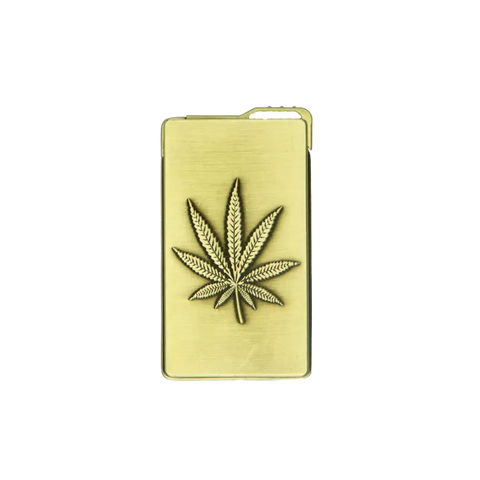Metal Weed Leaf Lighters - GOLD