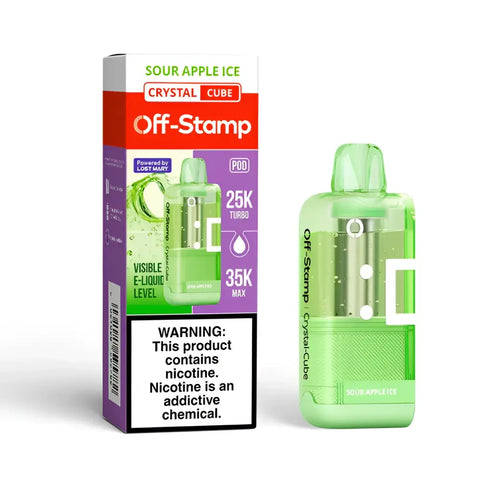 Off-Stamp Crystal-Cube Pod 35K Puffs - Sour Apple Ice