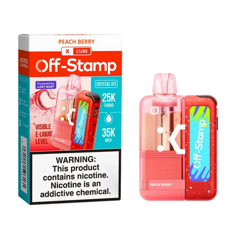 Off-Stamp X-Cube Crystal Kit 35K Puffs - Peach Berry