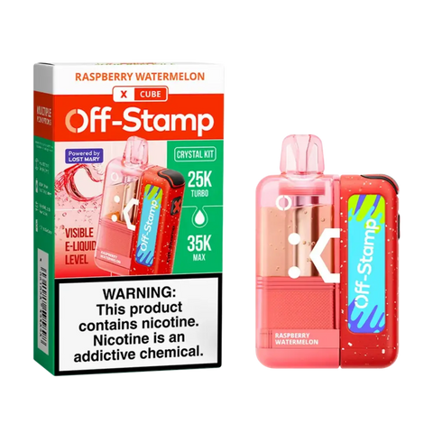 Off-Stamp X-Cube Crystal Kit 35K Puffs - Raspberry Watermelon