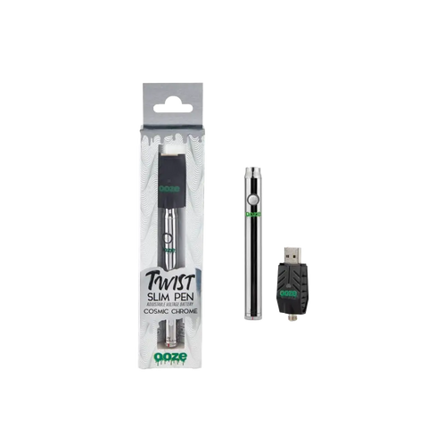 Ooze Twist Slim Pen Battery – 1100mAh - Cosmic Chrome
