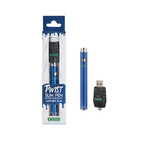 Ooze Twist Slim Pen Battery – 1100mAh - Sapphire Blue