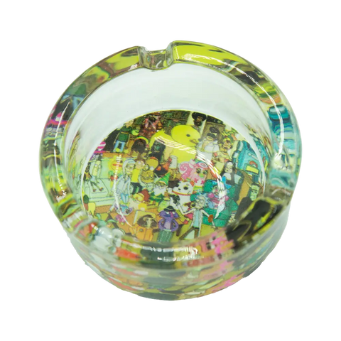 Rick & Morty Glass Ashtray - Option 2
